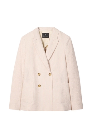 PS Paul Smith striped double-breasted blazer - White