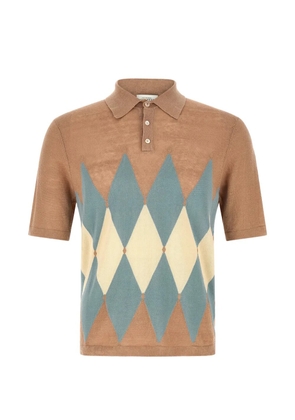 Ballantyne argyle-pattern short-sleeve polo shirt - Brown