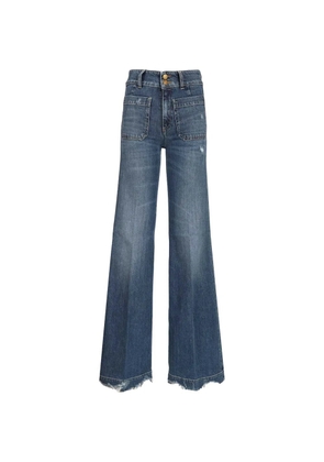 Seafarer Jane frayed wide-leg jeans - Blue