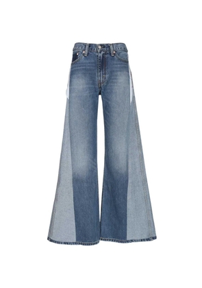 E.L.V DENIM panelled wide-leg jeans - Blue