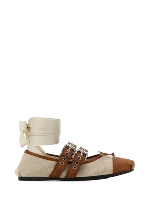Miu Miu buckle-strap ballet flats - Neutrals
