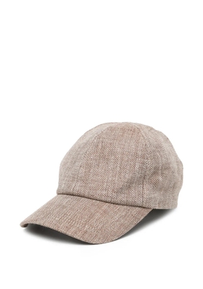 N.Peal herringbone cap - Brown