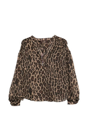 Bazar Deluxe V-neck leopard-print blouse - Neutrals