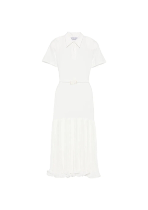 Rowen Rose pleated dress - White