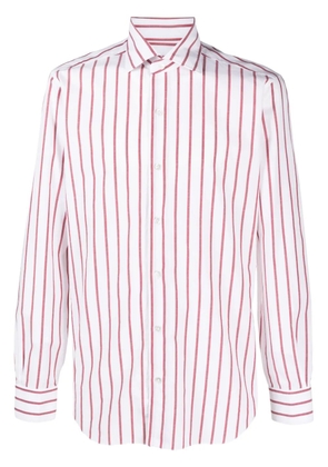 Barba stripe-print cotton shirt - Red