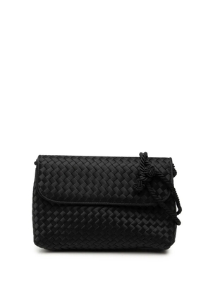 Bottega Veneta Pre-Owned 2012-2025 Satin Intrecciato Flap crossbody bag - Black