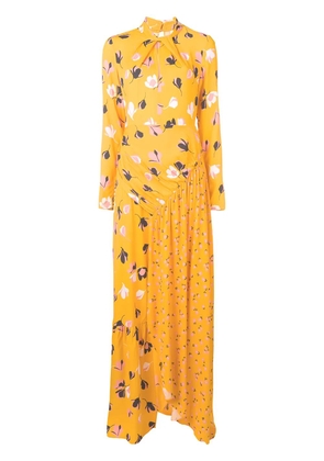 Self-Portrait floral print maxi dress - White