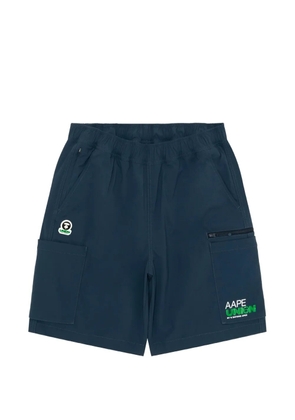 AAPE BY *A BATHING APE® logo patch shorts - Blue