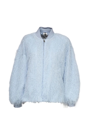 Sword fringed zip-up bomber jacket - Blue