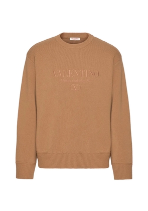 Valentino Garavani logo-embroidered sweatshirt - Brown