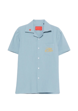 Vision Of Super logo-embroidered shirt - Blue