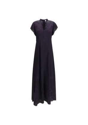 Forte Forte embroidery crepe dress - Purple