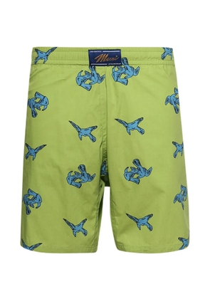 Marni bird-print shorts - Green