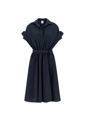 Nude elasticated waist midi shirt dress - Blue