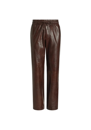 Dolce & Gabbana goatskin jogging trousers - Brown