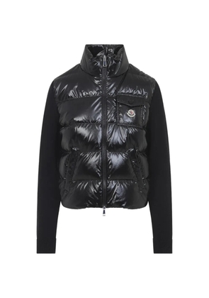 Moncler padded-collar cardigan - Black