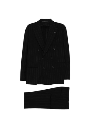 Tagliatore pinstripe double-breasted suit - Black