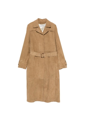 Golden Goose belted suede coat - Neutrals