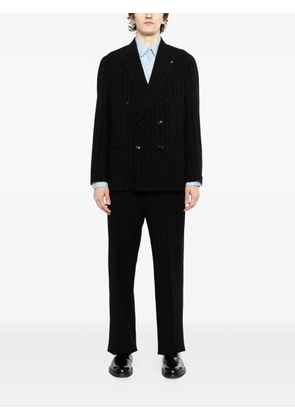 Tagliatore pinstripe double-breasted suit - Black