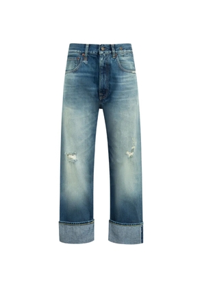 R13 cuffed distressed jeans - Blue