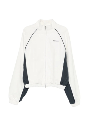 RHUDE Ramona panelled zip-up jacket - White