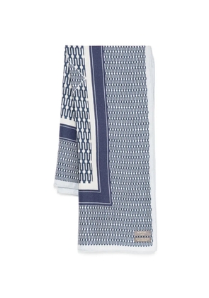 N.Peal geometric-print scarf - Blue