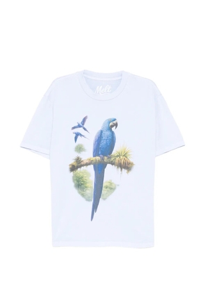 Melt parrot graphic T-shirt - Blue