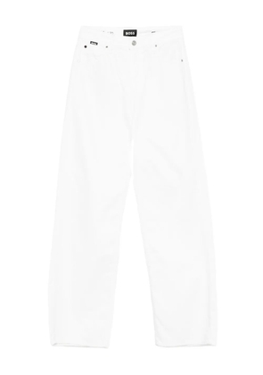 BOSS button-fly straight-leg jeans - White