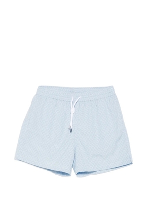 Fedeli Madeira Sakar-patterned swim shorts - Blue