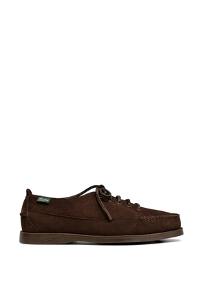 Paraboot laced suede boat shoes - Brown
