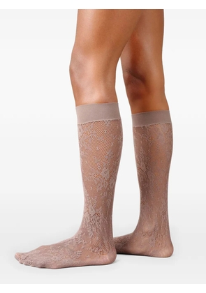 Swedish Stockings Rosa lace knee-high socks - Grey