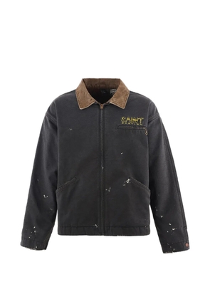 SAINT MXXXXXX corduroy-collar jacket - Black