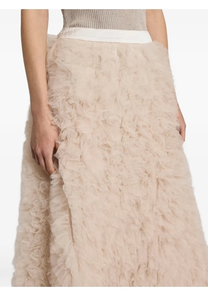 Peserico ruffled maxi skirt - Neutrals