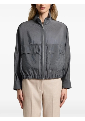 Peserico flap-pocket zip jacket - Grey
