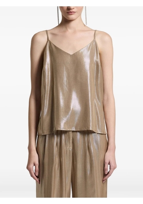 Peserico V-neck sleeveless top - Neutrals