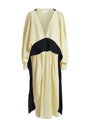 16Arlington two-tone midi dress - Yellow