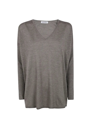 Gentry Portofino V-neck knitted top - Grey