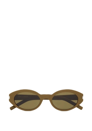Saint Laurent oval-frame sunglasses - Brown