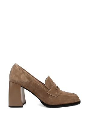LINDA BAUMANN block heel loafers - Neutrals