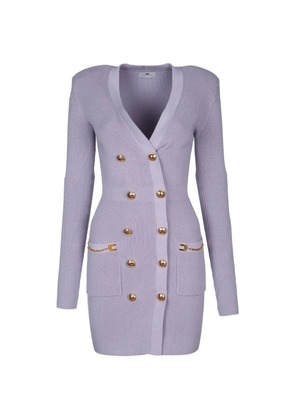 Elisabetta Franchi double-breasted mini dress - Purple