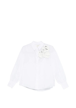 PSOPHIA floral-appliquéd shirt - White