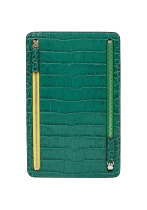 Smythson Mara multi-zip case - Green