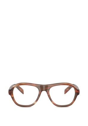 Prada Eyewear clear-lense glasses - Brown