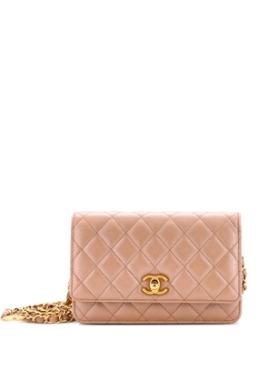 CHANEL Pre-Owned Fit For You Wallet on Chain Quilted Iridescent Caviar crossbody bag - Neutrals