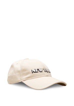 rag & bone new york-embroidery baseball cap - Neutrals