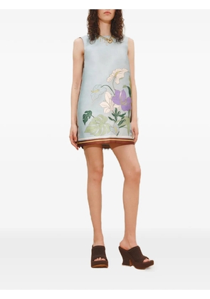 ALEMAIS Alfie floral-print mini dress - Blue