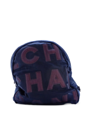 CHANEL Pre-Owned Doudoune Mesh Medium backpack - Blue