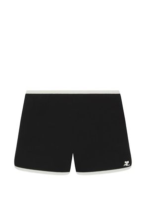 Courrèges contrast-trim shorts - Black