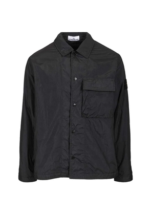 Stone Island patch-pocket overshirt - Black