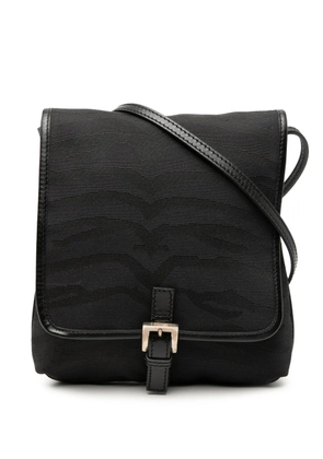 Fendi Pre-Owned 2000-2010 Zebra Printed Canvas crossbody bag - Black
